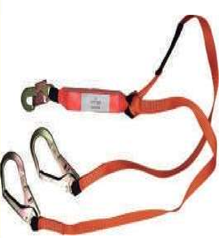 Absorbedor de impacto con doble gancho de acero grande de 1.80 Mts