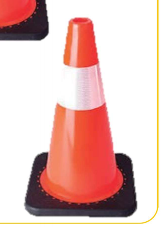 Cono de Señalamiento de 45 cm de Alto B/N