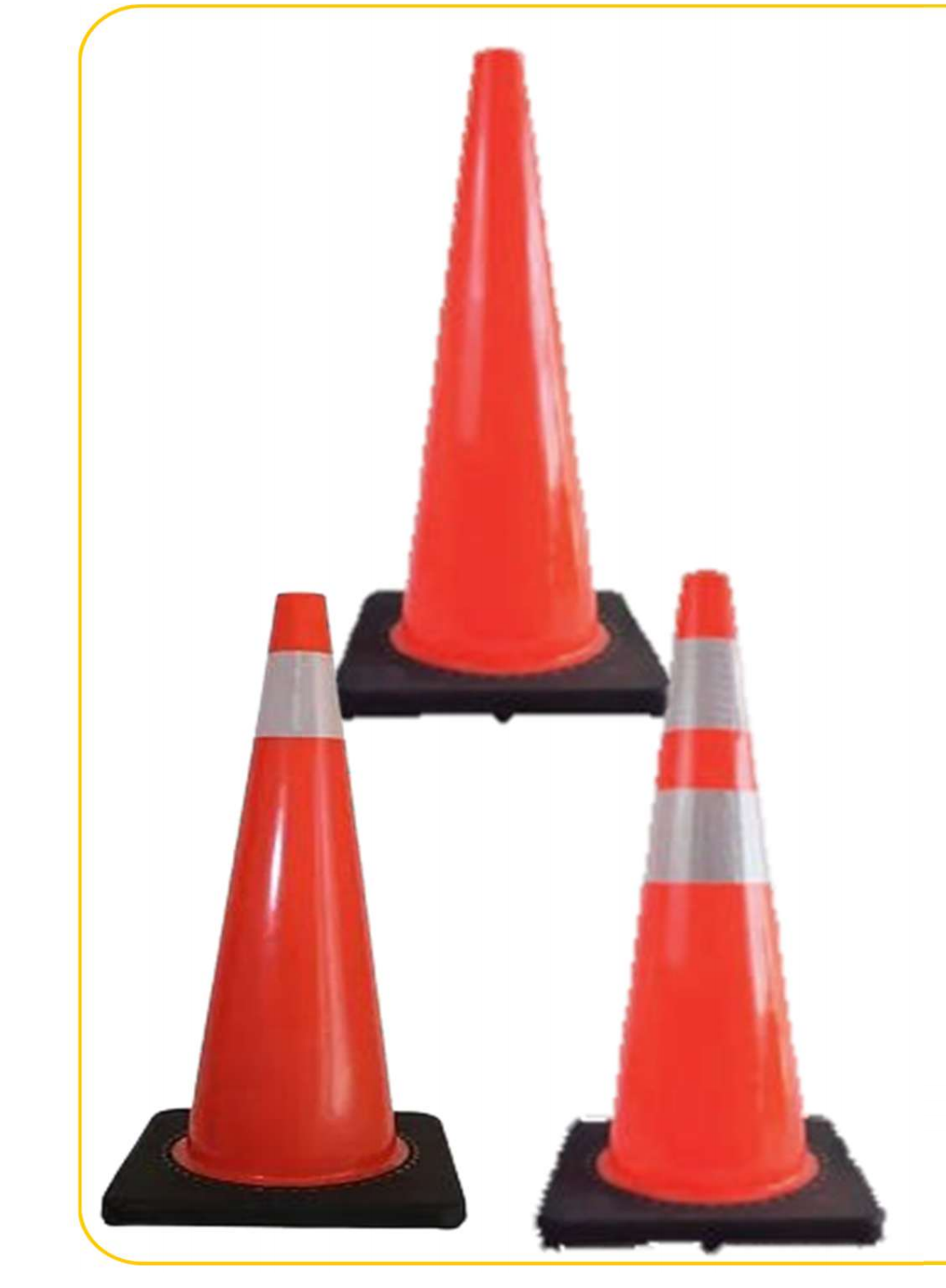 Cono de Señalamiento de 71 cm de Alto B/N